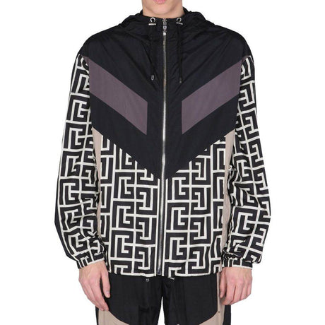 Balmain Nylon Monogram Jacket - Hilstor