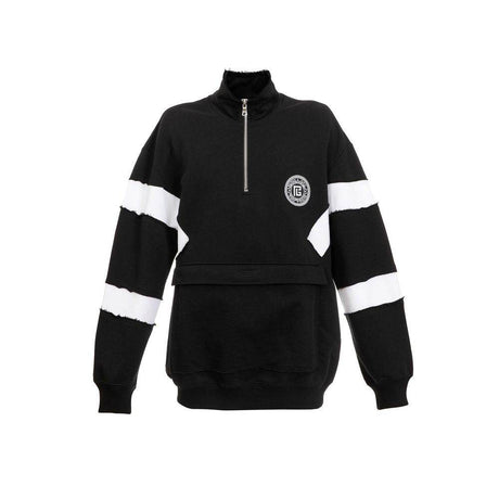 Balmain Circle Logo Cotton Sweatshirt - Hilstor