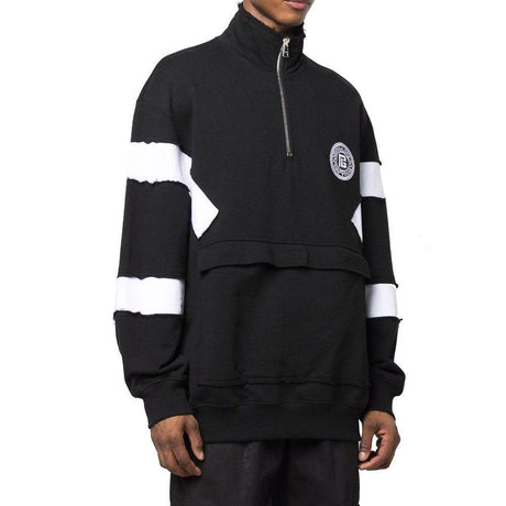 Balmain Circle Logo Cotton Sweatshirt - Hilstor