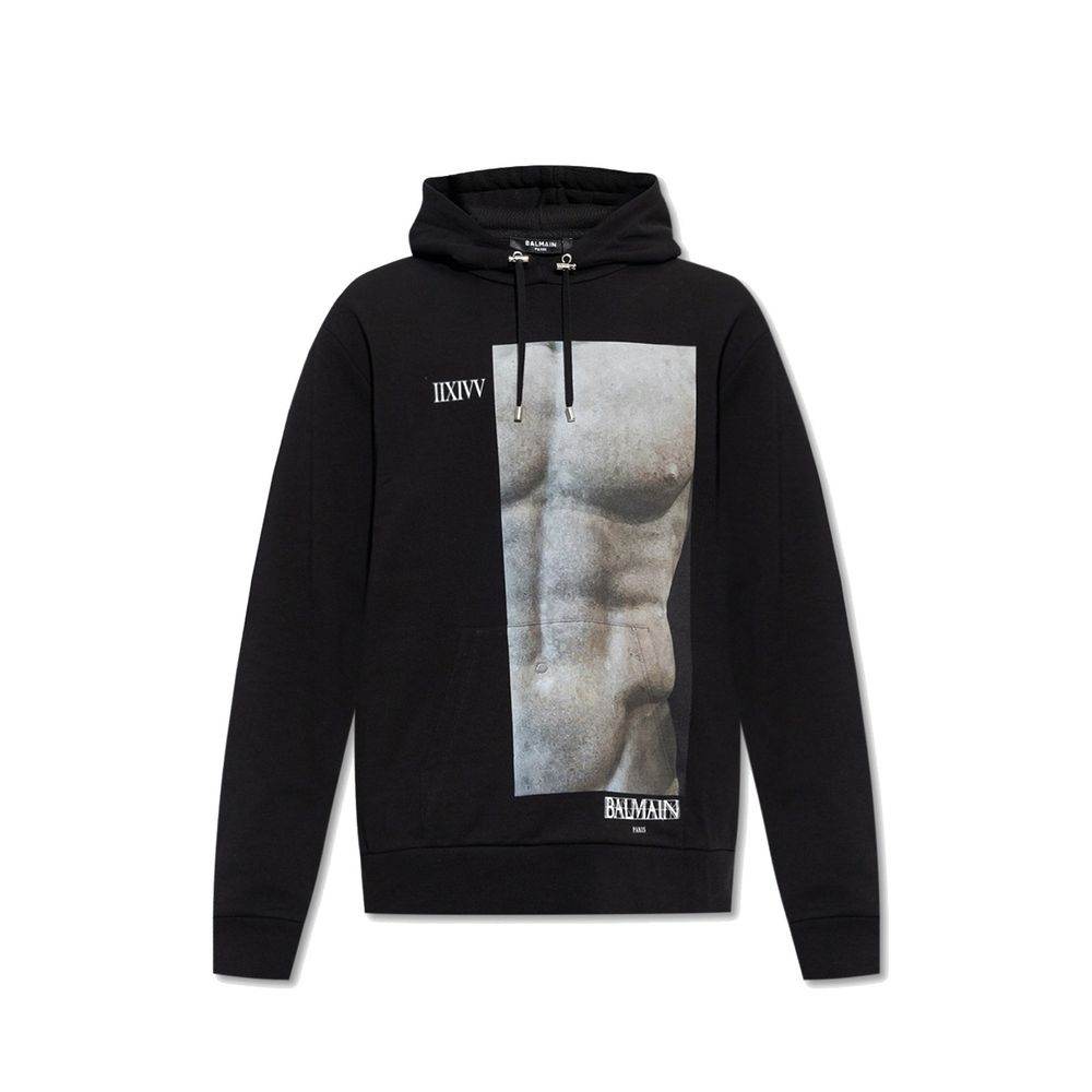 Balmain Cotton Hoodie Sweatshirt - Hilstor
