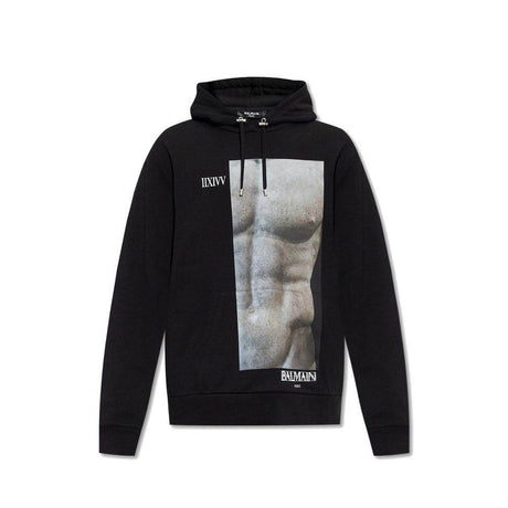 Balmain Cotton Hoodie Sweatshirt - Hilstor