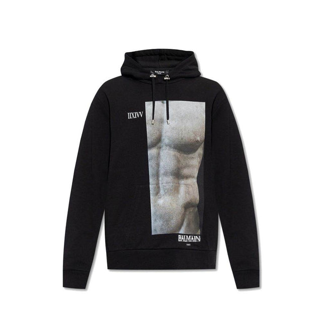 Balmain Cotton Hoodie Sweatshirt - Hilstor