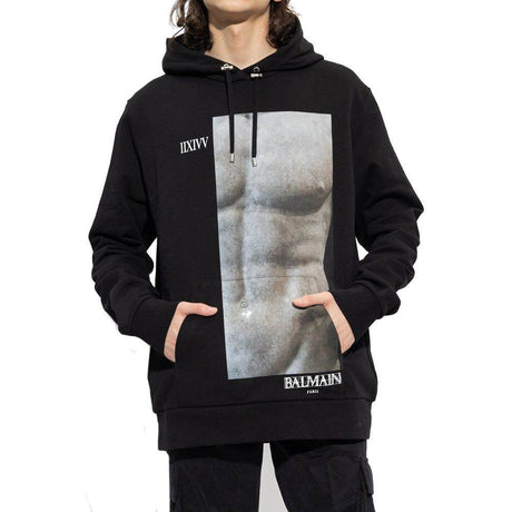 Balmain Cotton Hoodie Sweatshirt - Hilstor