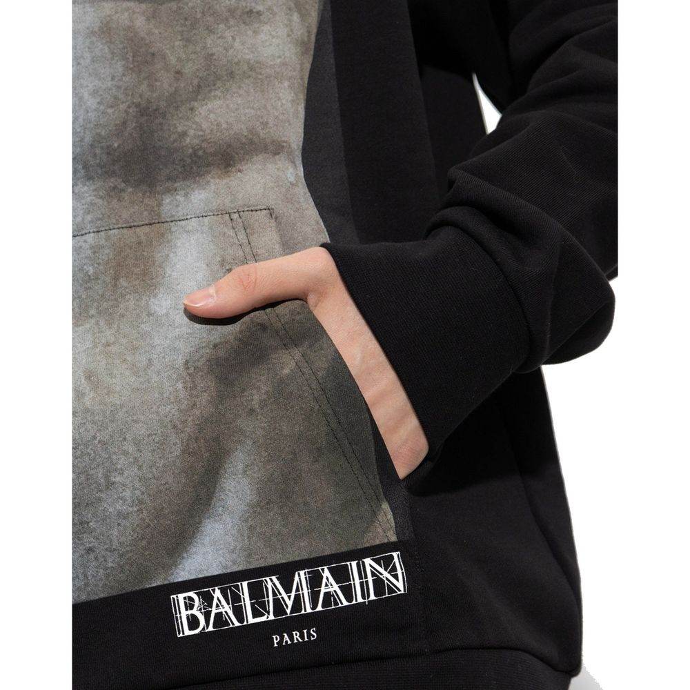 Balmain Cotton Hoodie Sweatshirt - Hilstor