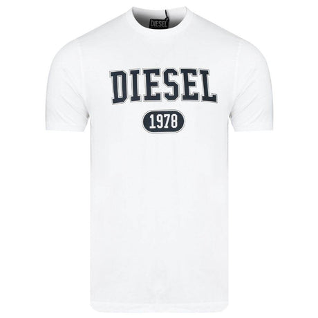Diesel White Cotton T-Shirt - Hilstor