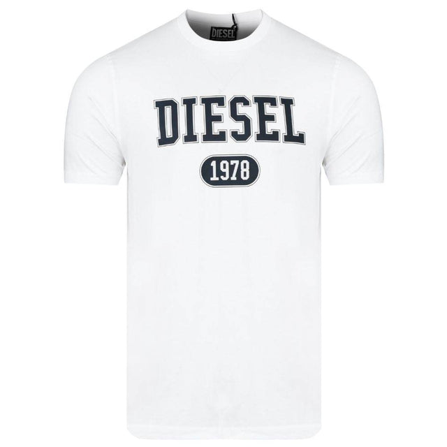 Diesel White Cotton T-Shirt - Hilstor