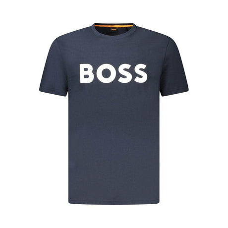 Hugo Boss Blue Cotton Men T-Shirt - Hilstor
