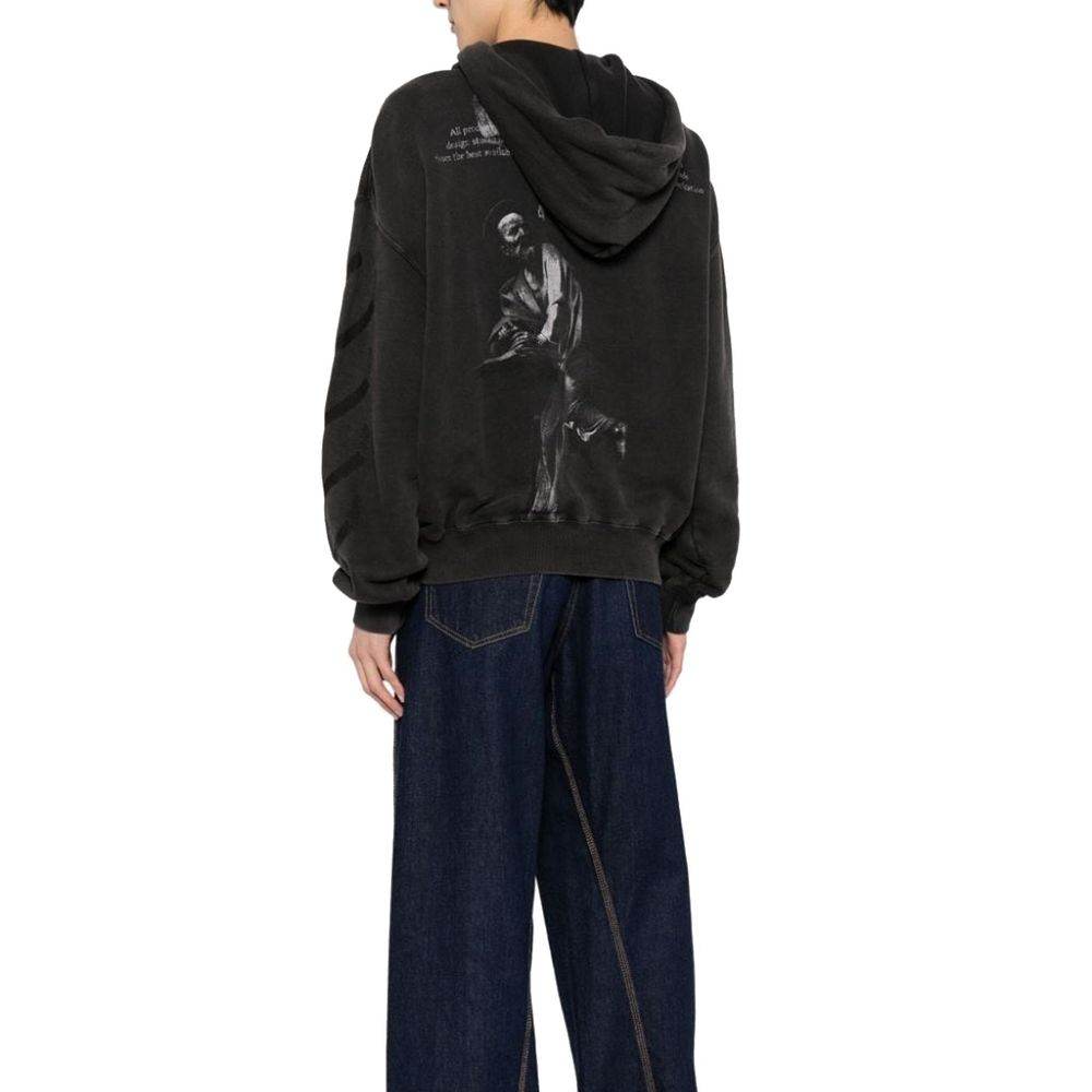 Off-White St. Matthew Over Cotton Hoodie Sweatshirt - Hilstor