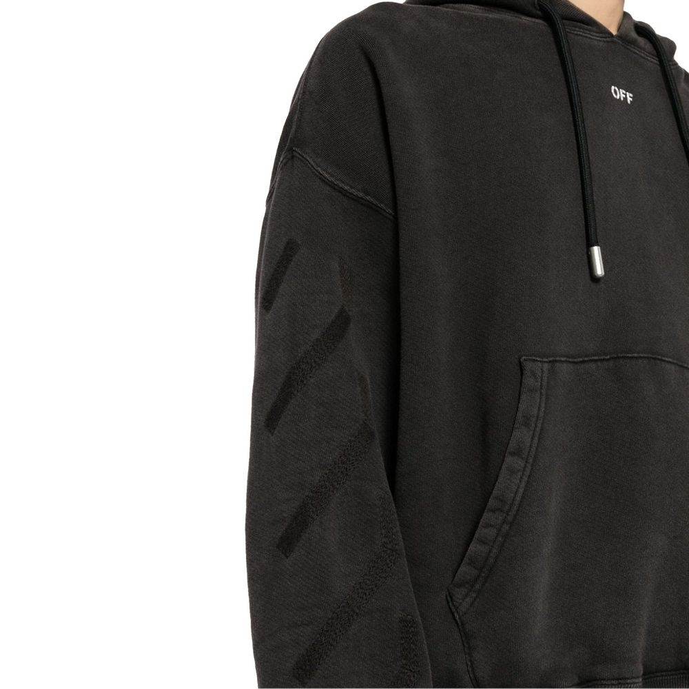 Off-White St. Matthew Over Cotton Hoodie Sweatshirt - Hilstor