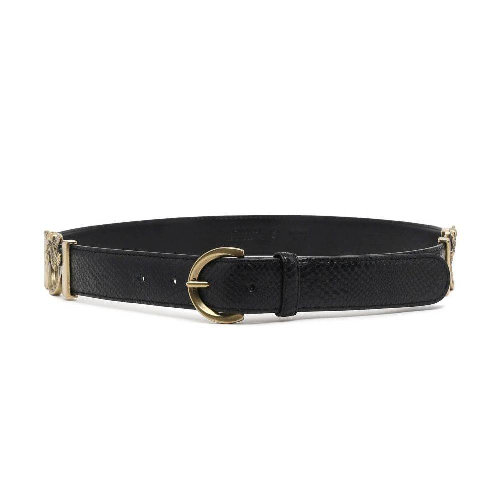 PINKO Black Calfskin Belt - Hilstor
