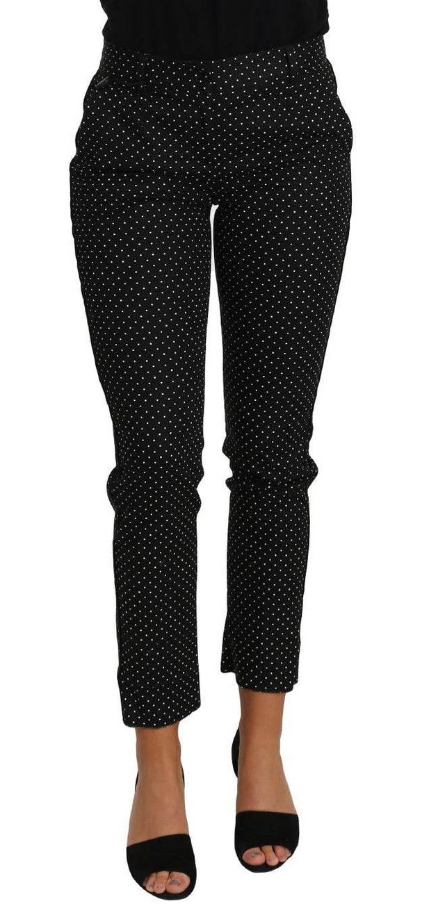 Dolce & Gabbana Elegant Polka Dot Cropped Trousers - Hilstor