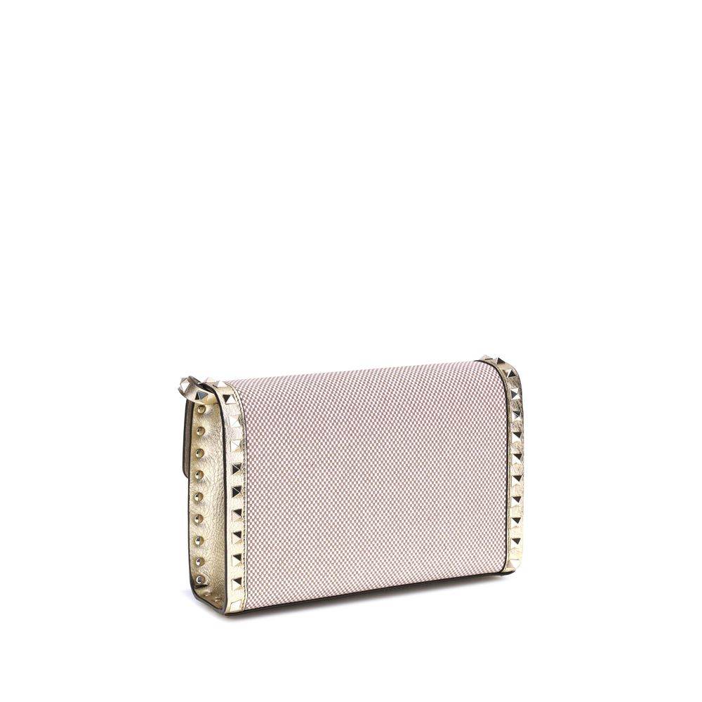 Valentino Garavani Small canvas Rockstud Shoulder Bag - Hilstor