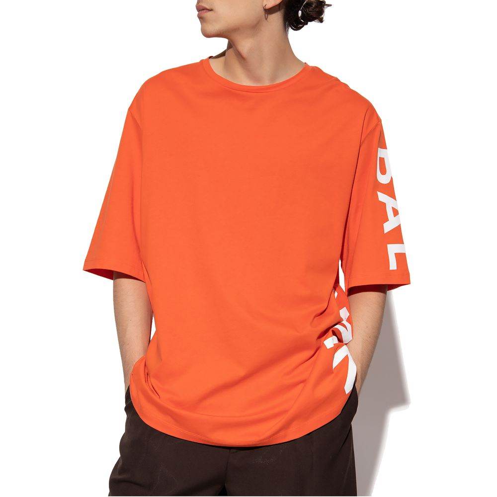 Balmain Orange Cotton T-Shirt - Hilstor