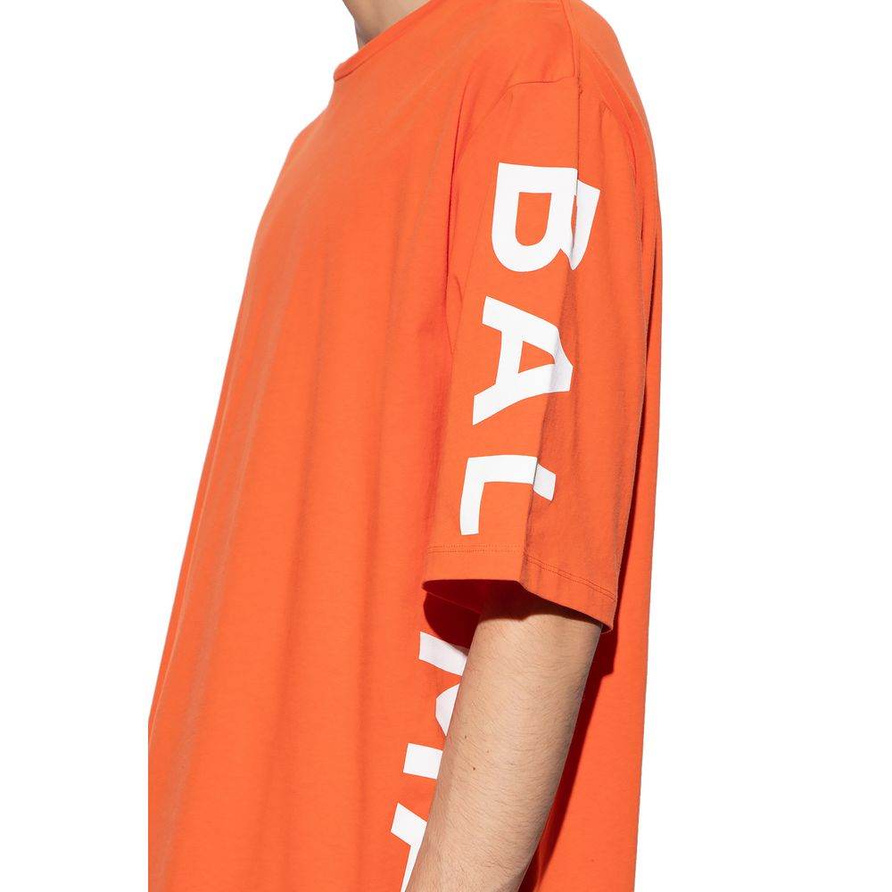 Balmain Orange Cotton T-Shirt - Hilstor