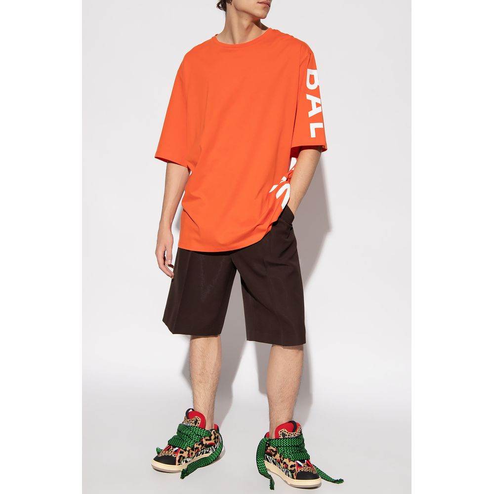 Balmain Orange Cotton T-Shirt - Hilstor