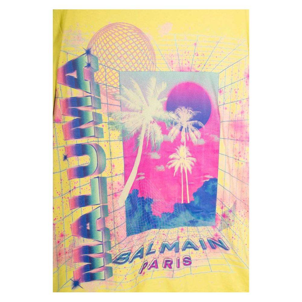 Balmain Yellow Cotton T-Shirt - Hilstor