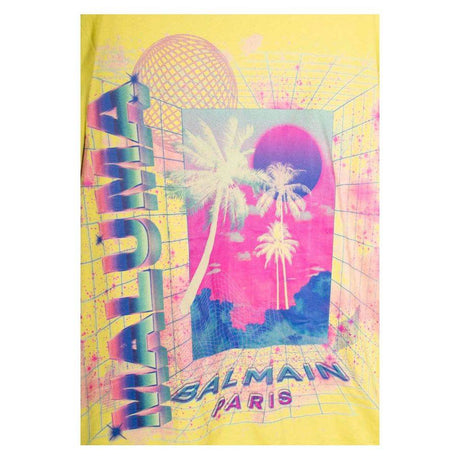 Balmain Yellow Cotton T-Shirt - Hilstor