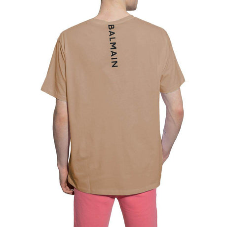 Balmain Brown Cotton T-Shirt - Hilstor