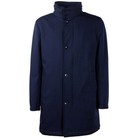 Made in Italy Blue Wool Men Jacket - Hilstor