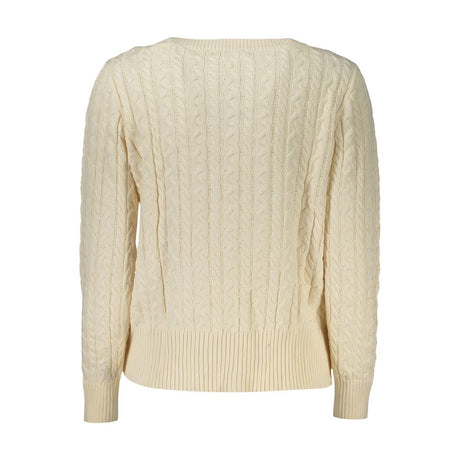 Guess Jeans White Cotton Sweater