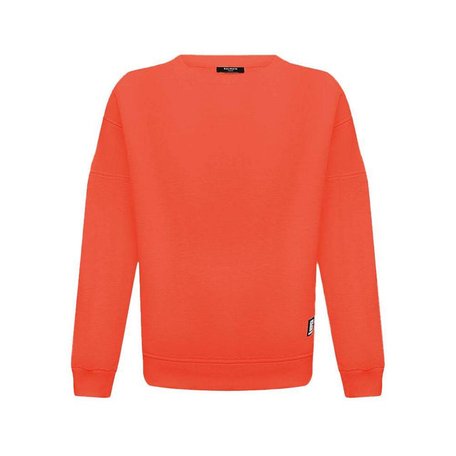 Balmain Orange Cotton Men Sweater - Hilstor