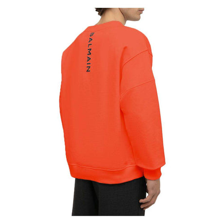 Balmain Orange Cotton Men Sweater - Hilstor