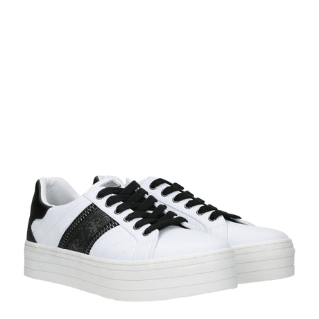 Guess White Polyethylene Platform Sneakers