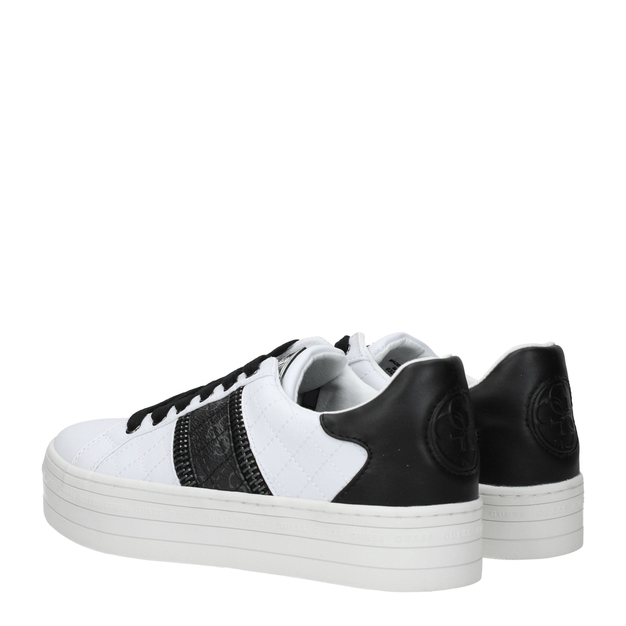 Guess White Polyethylene Platform Sneakers