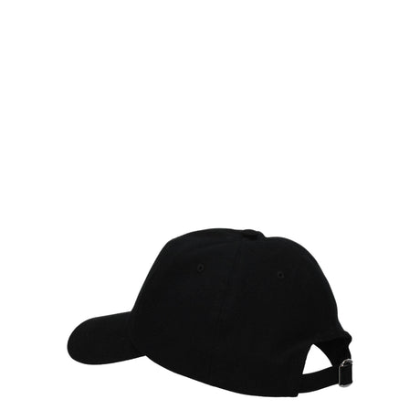 Valentino Garavani Black Cotton Caps (Baseball Hat) - Hilstor