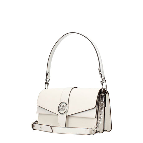 Michael Kors White Leather Handbags - Hilstor