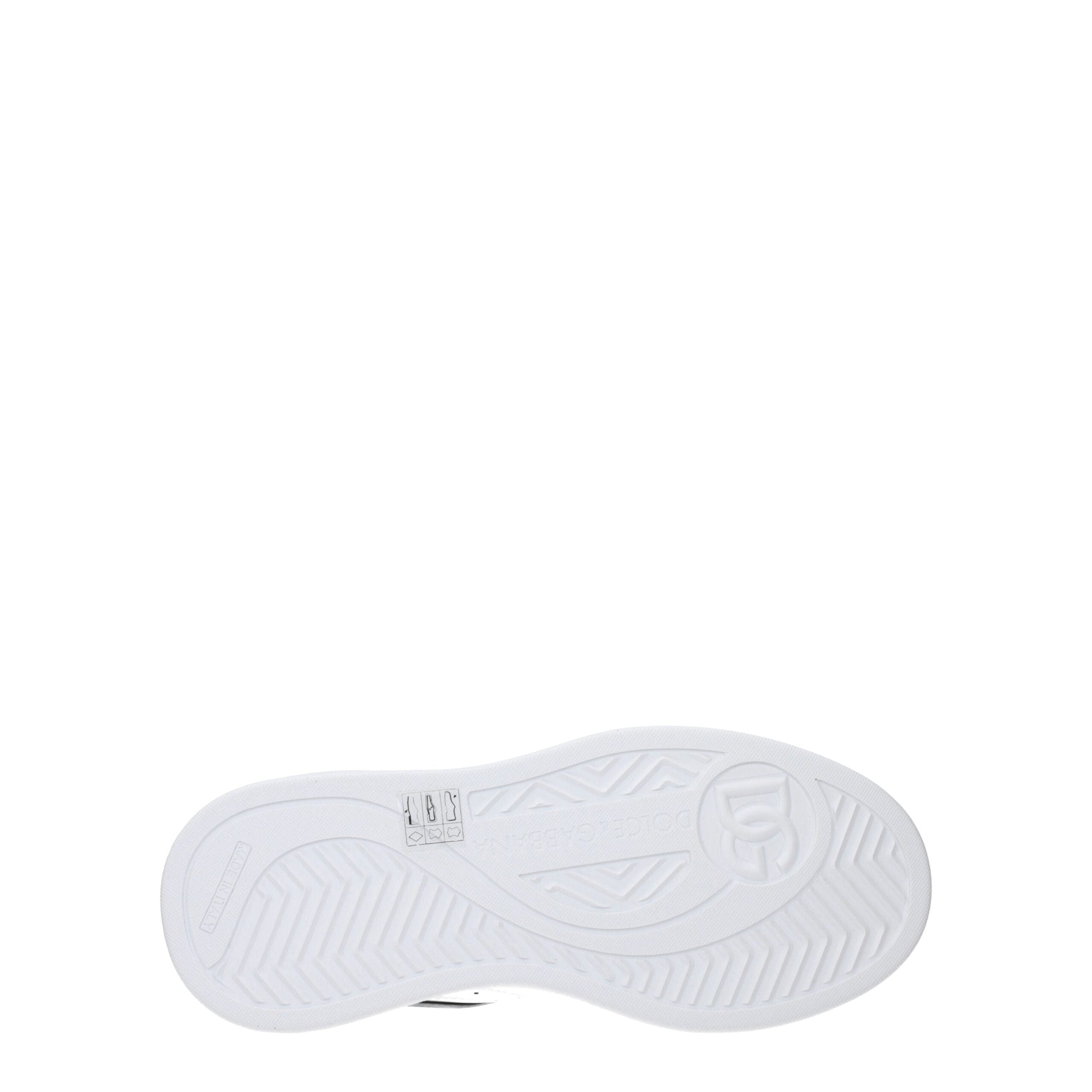 Dolce & Gabbana White Leather Low Tops