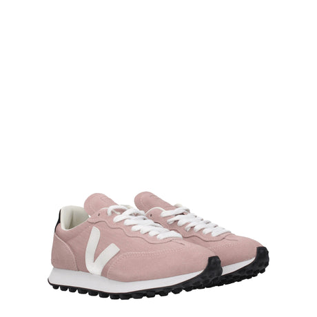 Veja Pink Leather Low Tops