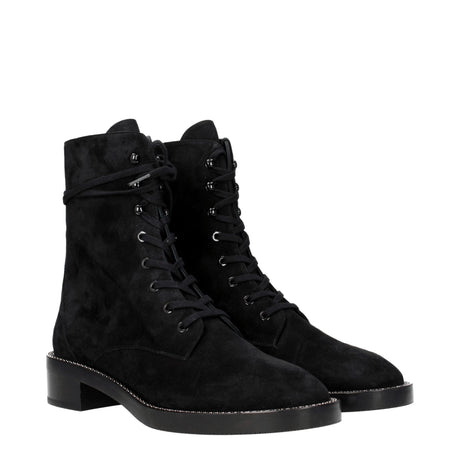 Stuart Weitzman Black Leather Ankle Boots