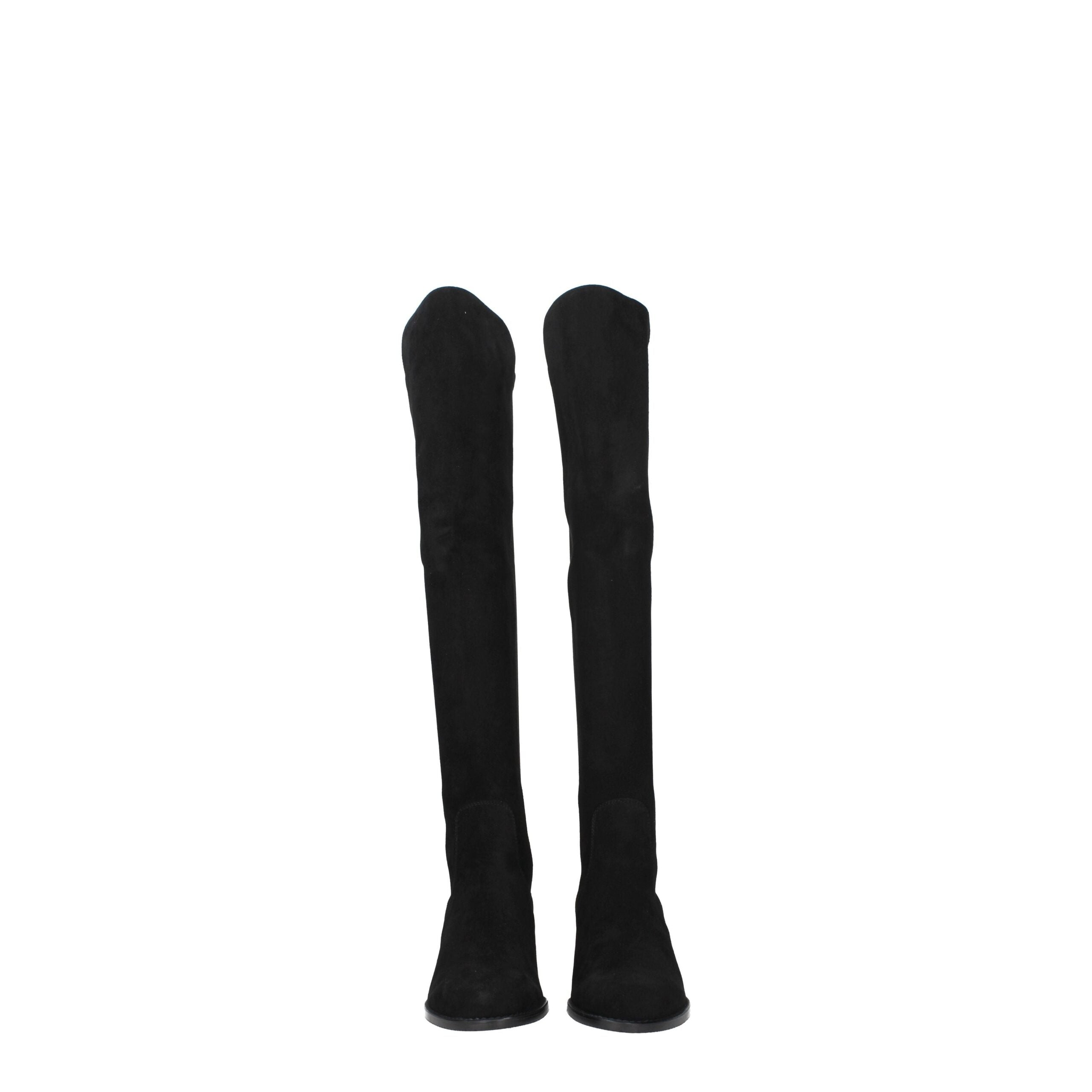 Stuart Weitzman Black Leather Over The Knee