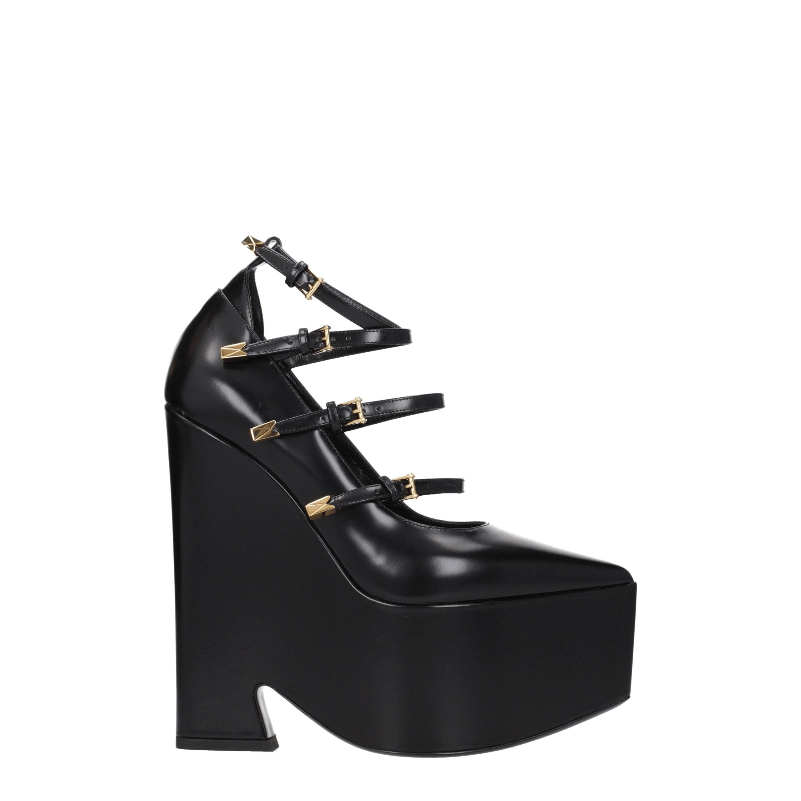 Versace Black Leather Broch