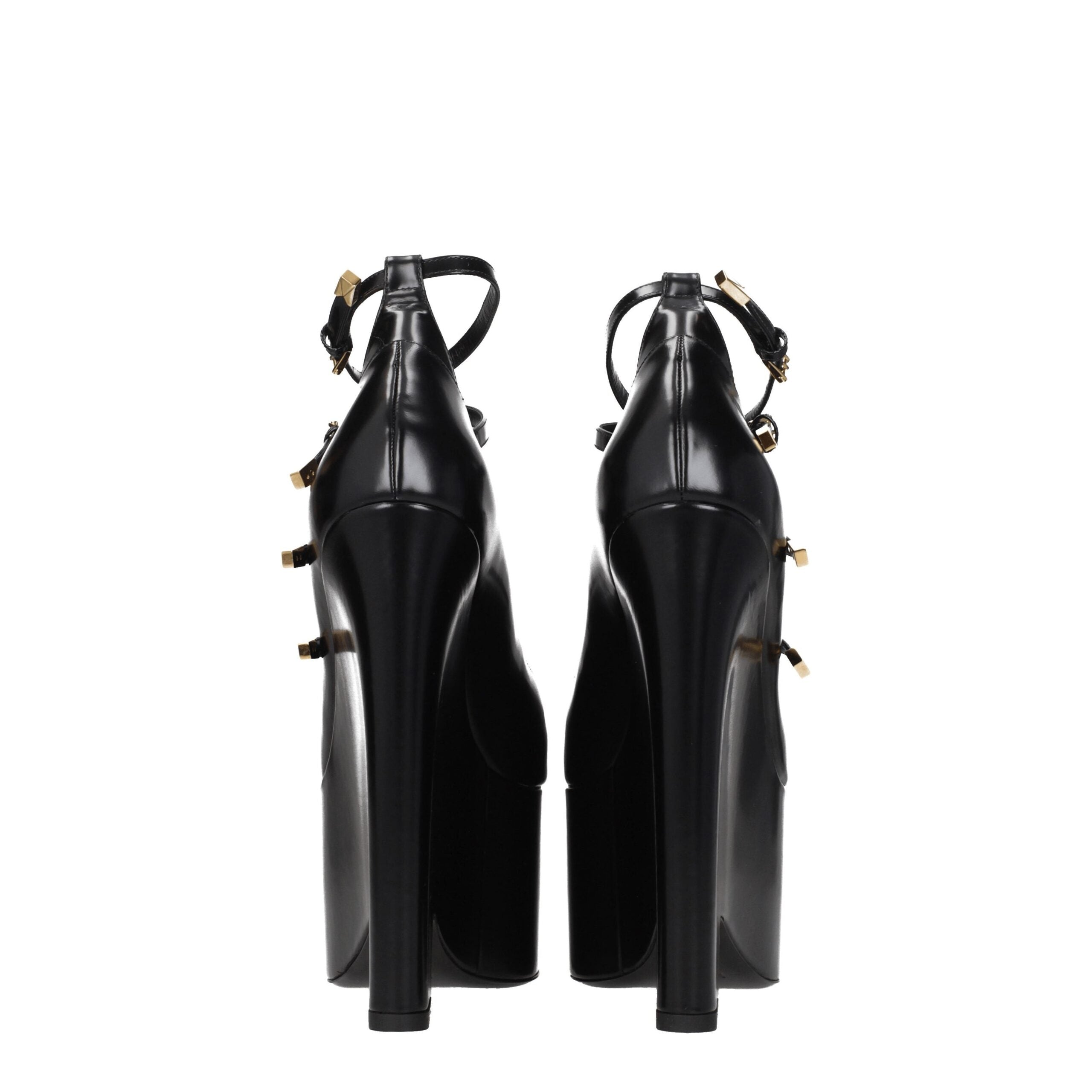 Versace Black Leather Broch
