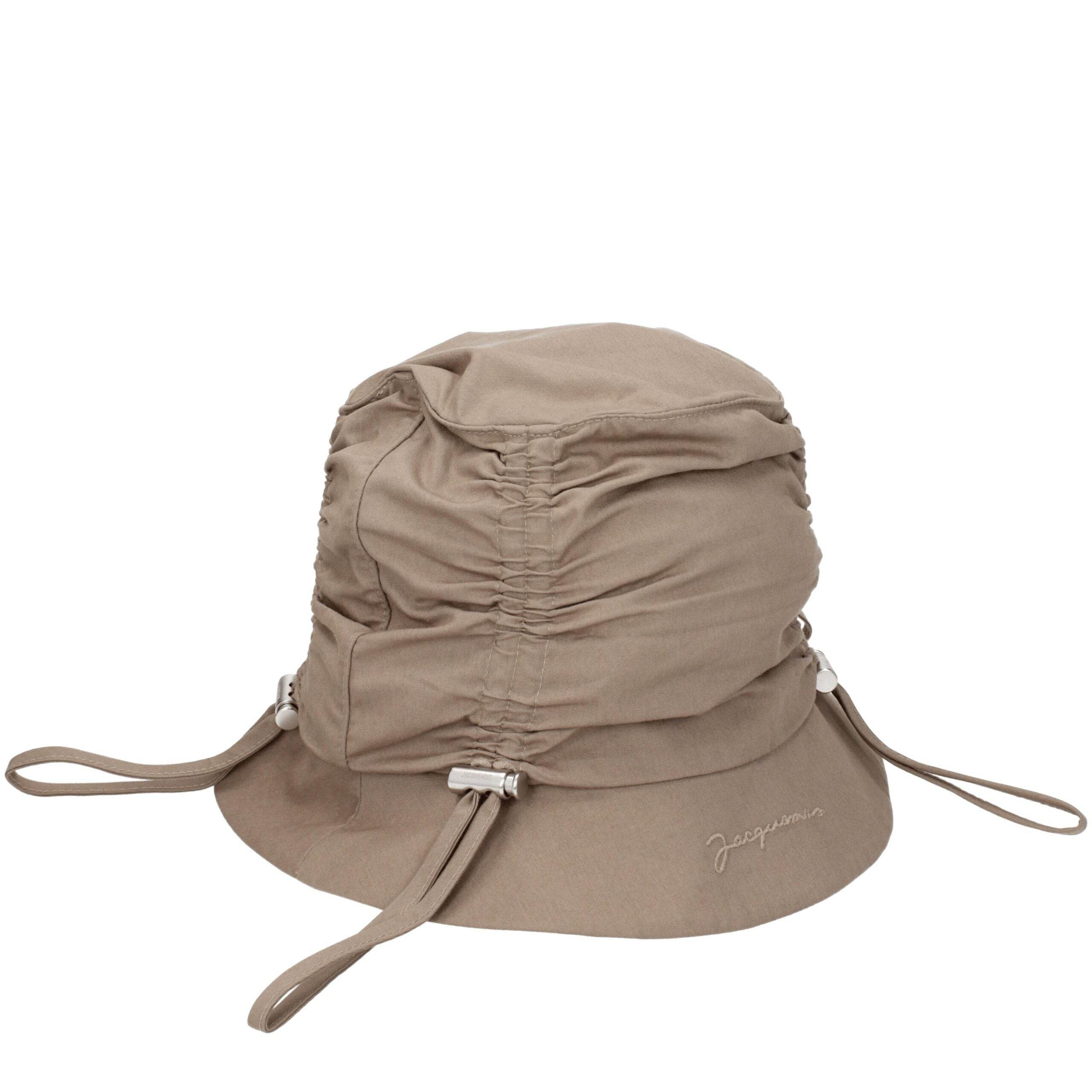 Jacquemus Beige Cotton Bucket Hats - Hilstor