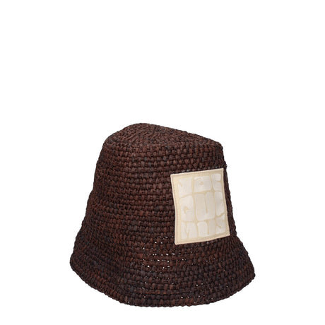 Jacquemus Brown Raffia Bucket Hats - Hilstor