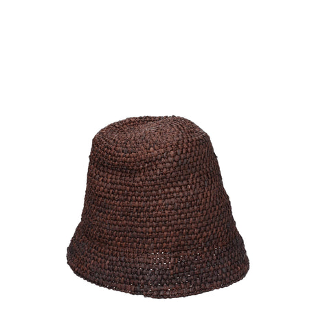 Jacquemus Brown Raffia Bucket Hats - Hilstor