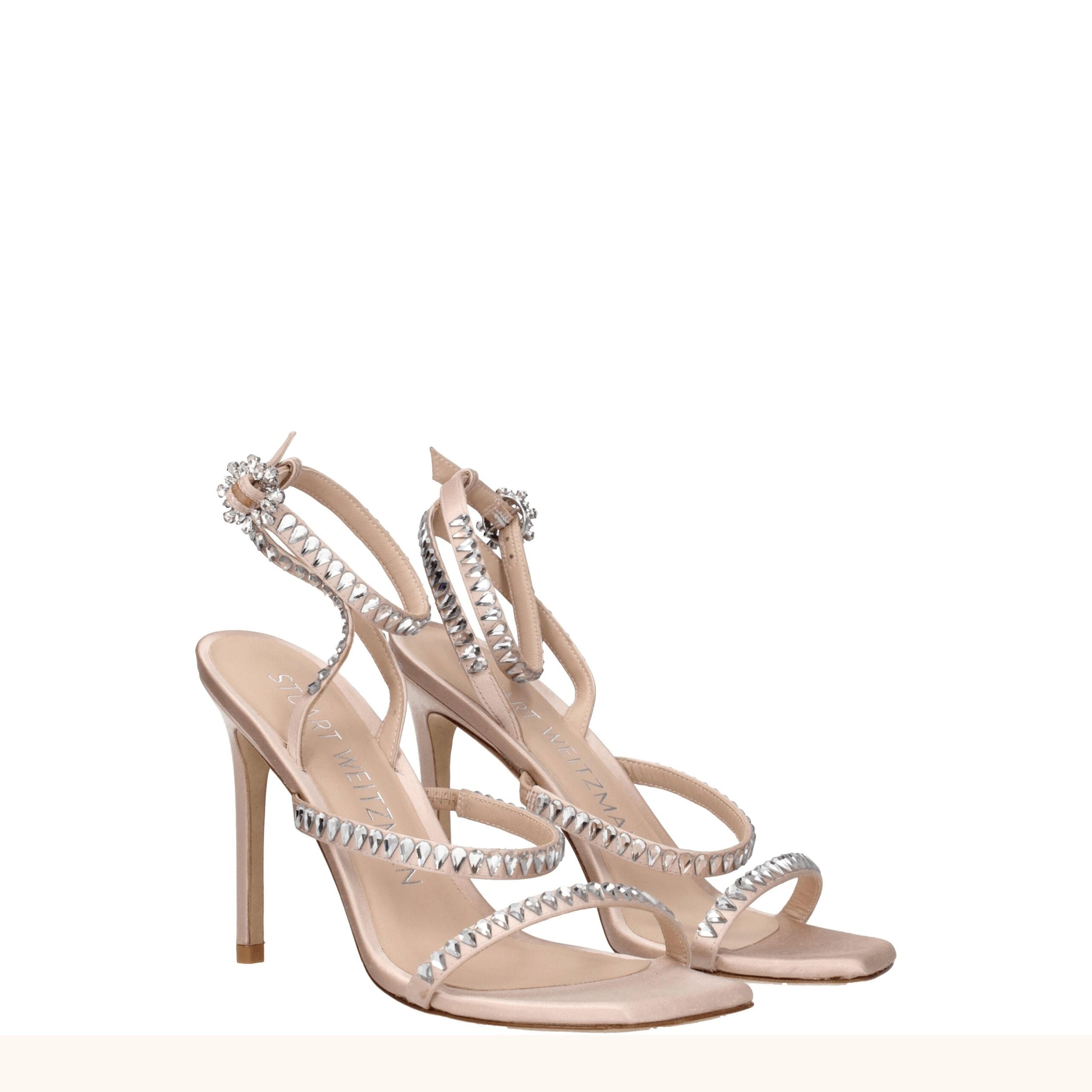 Stuart Weitzman Pink Satin Sandal
