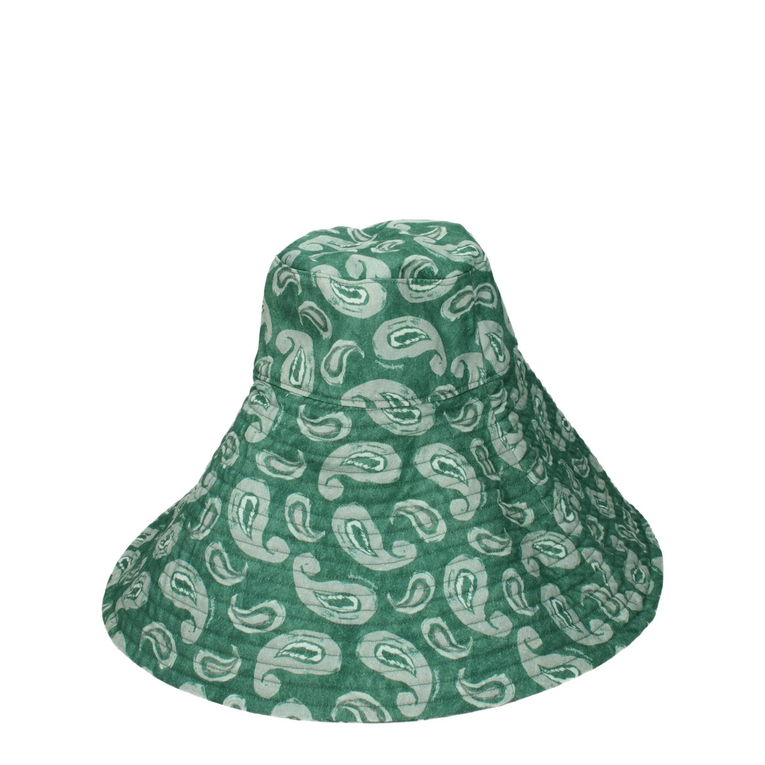 Jacquemus Green Cotton Sunhats - Hilstor