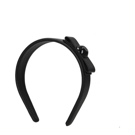 Salvatore Ferragamo Black Leather Hairbands