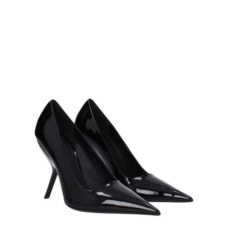 Salvatore Ferragamo Black Leather Broch