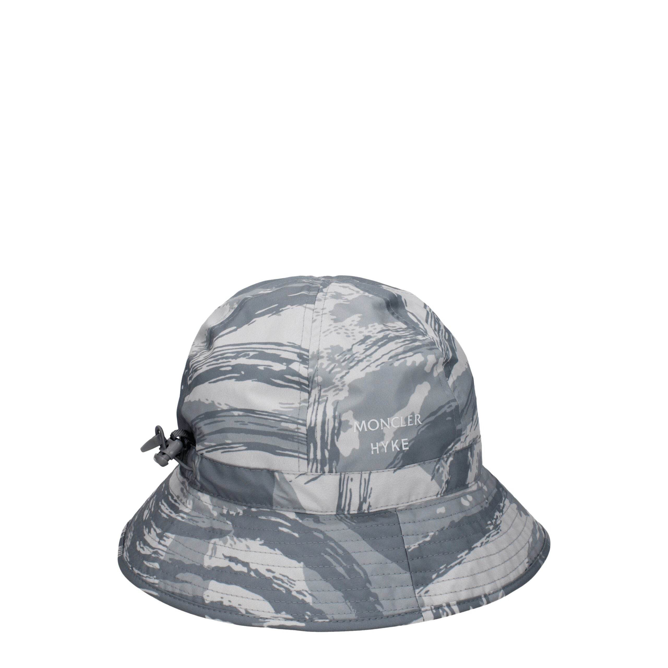 Moncler Gray Polyester Bucket Hats - Hilstor