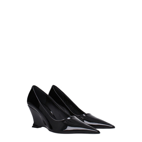 Salvatore Ferragamo Black Leather Broch