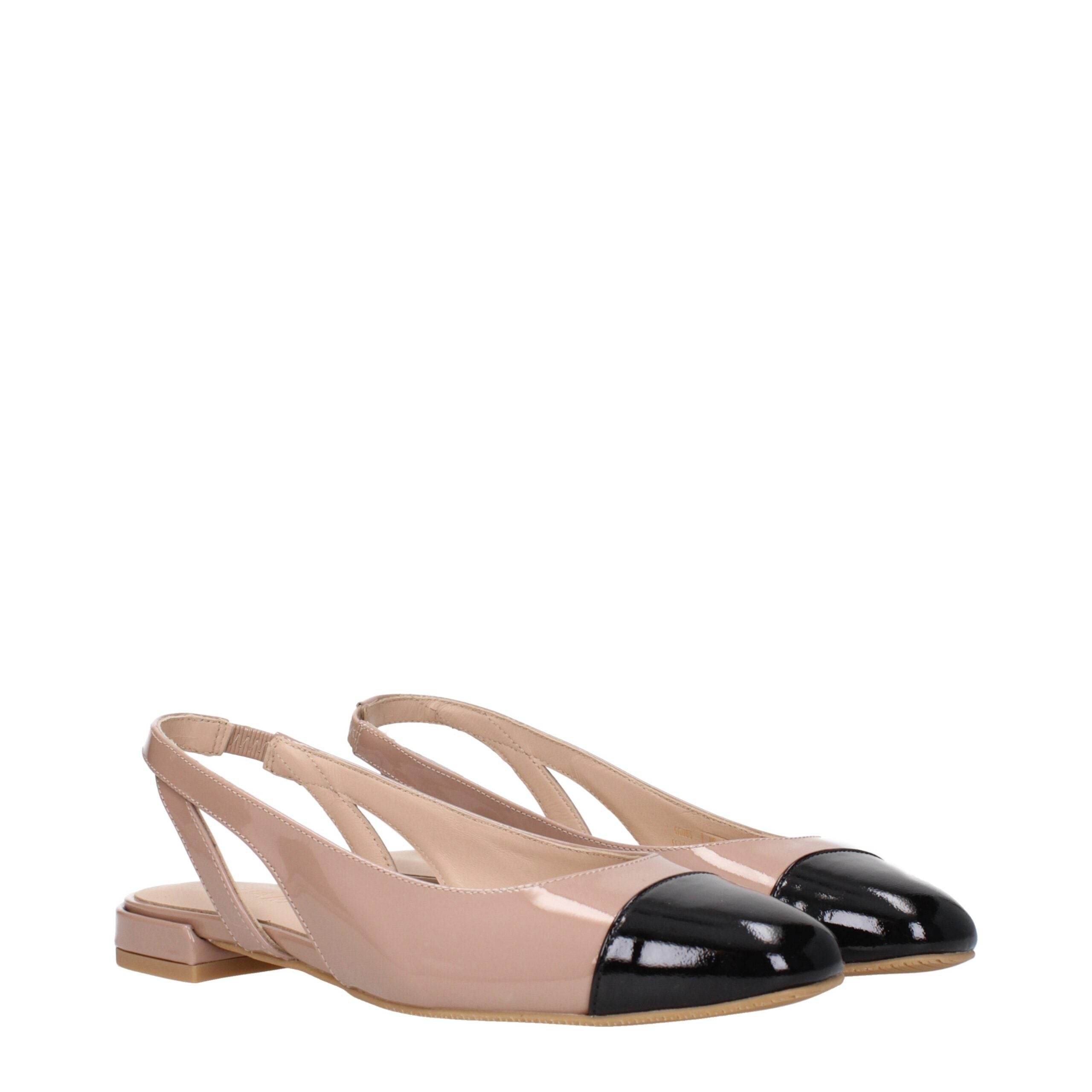 Stuart Weitzman Pink Leather Ballet Flats - Hilstor