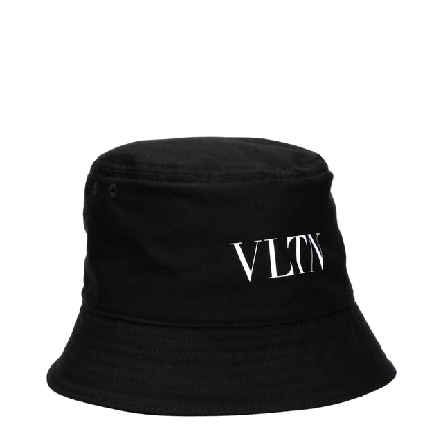 Valentino Garavani Black Cotton Bucket Hats - Hilstor