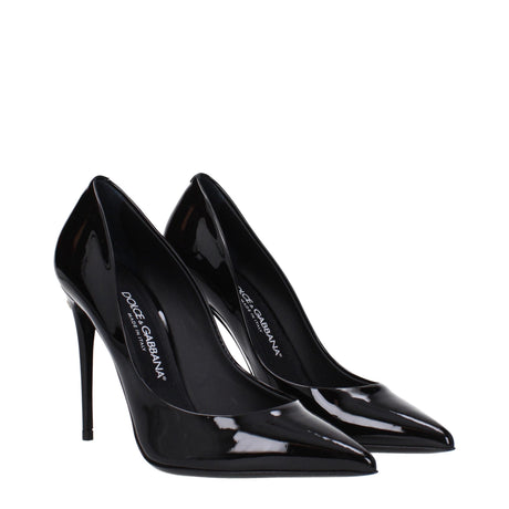 Dolce & Gabbana Black Leather Broch
