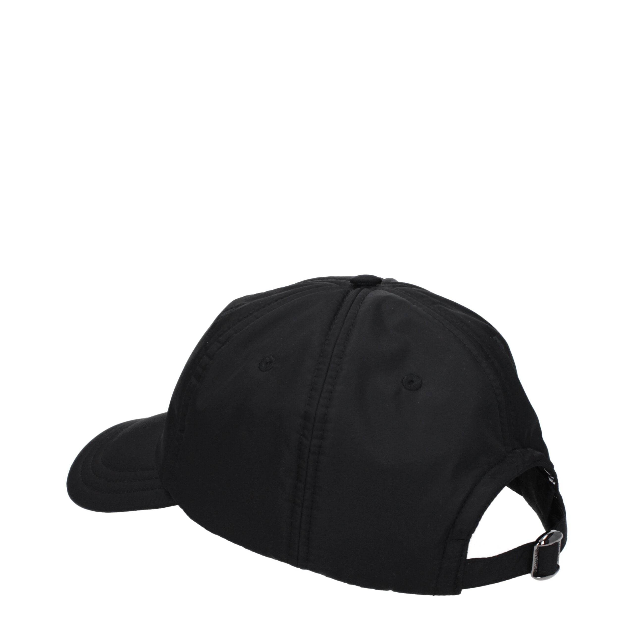 Valentino Garavani Black Polyamide Caps (Baseball Hat) - Hilstor