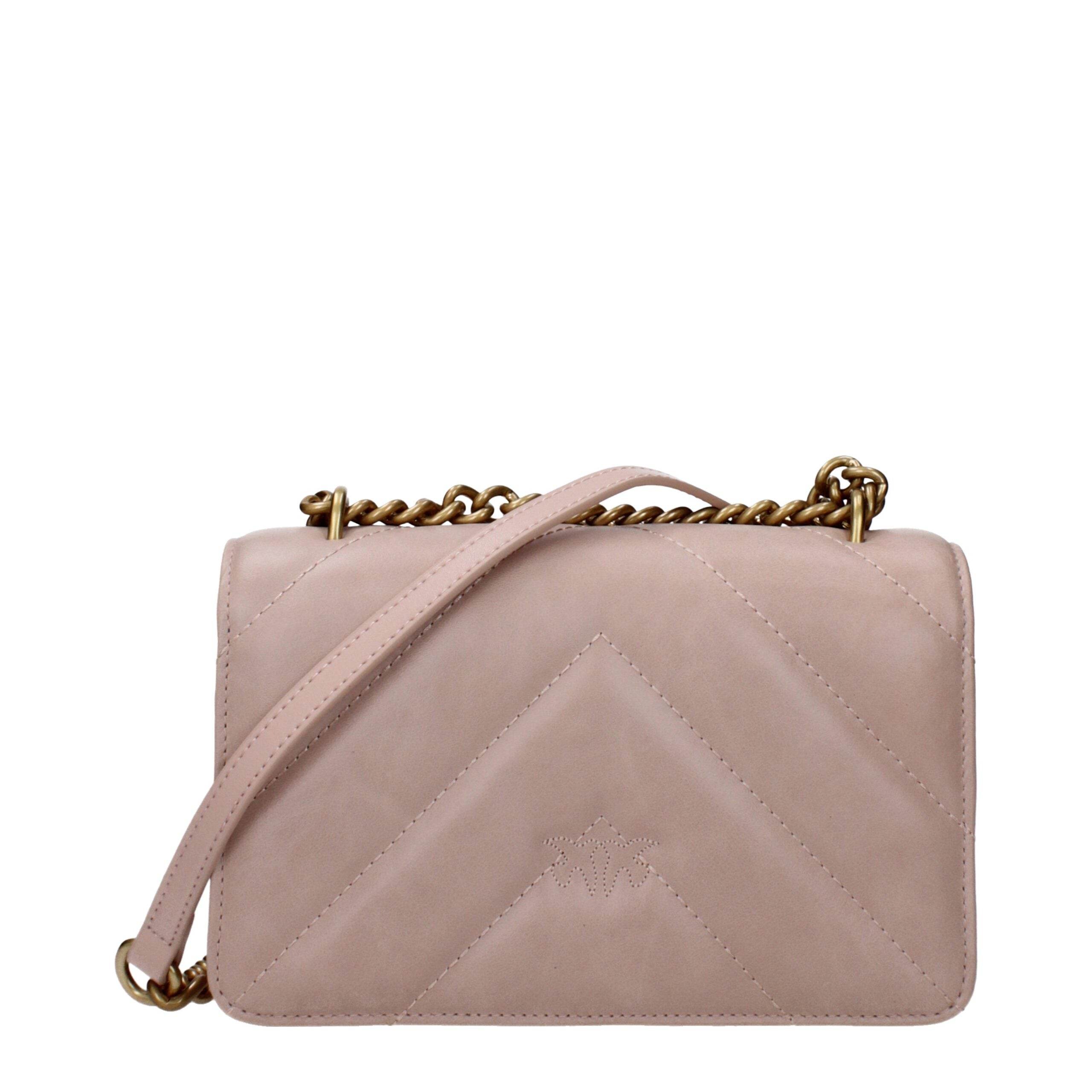 PINKO Pink Leather Crossbody Bags - Hilstor